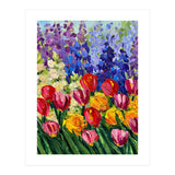 Vibrant Summer Tulip Garden Oil Painting (Print Only) thumbnail