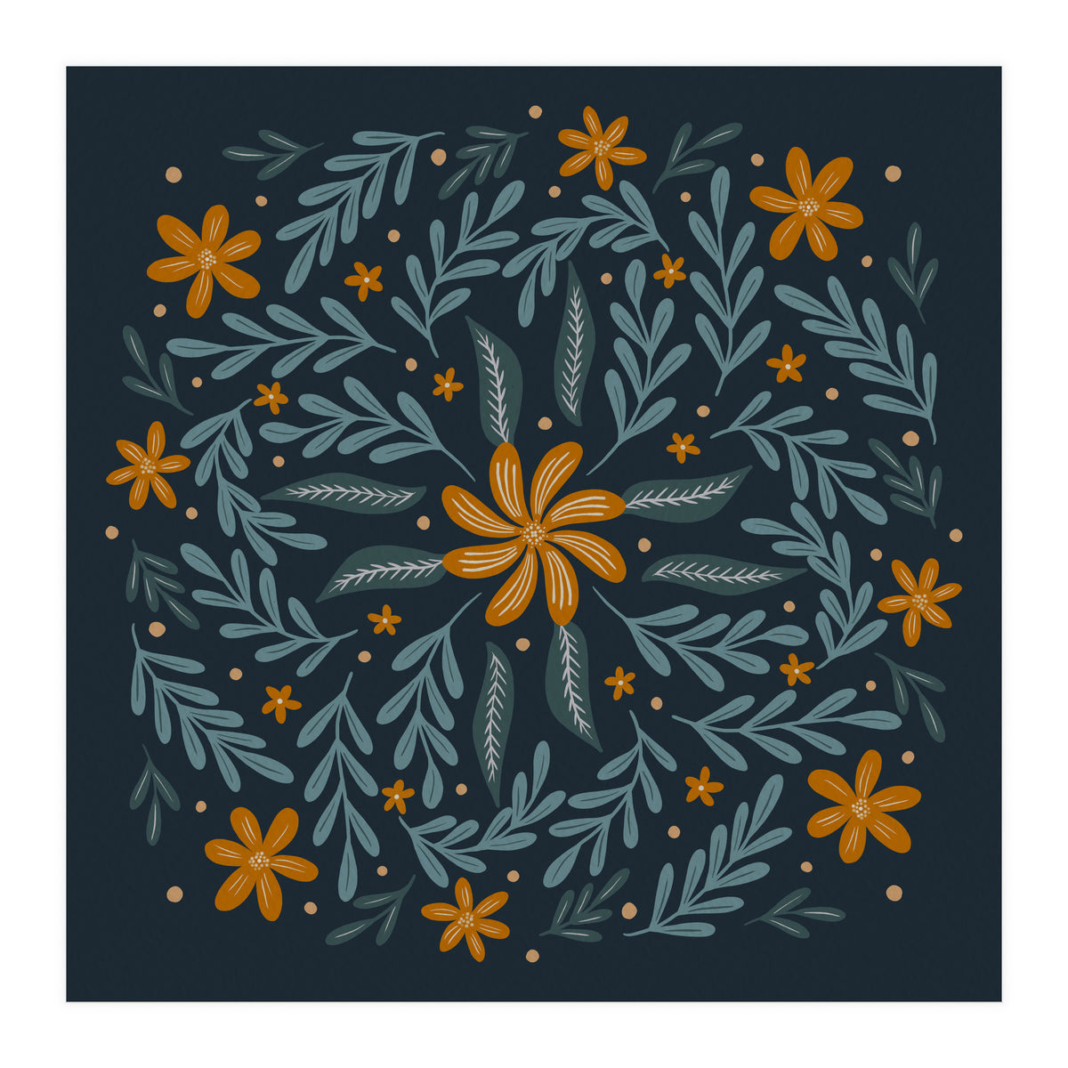 Circular Flowers 1  (Print Only)