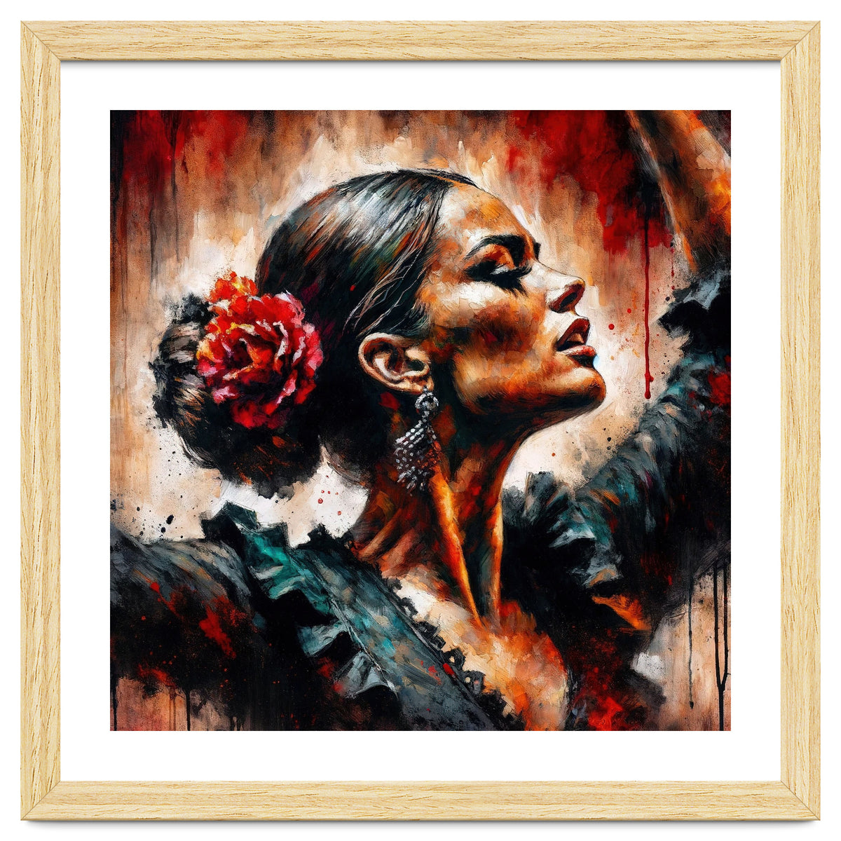 Watercolor Flamenco Dancer #5