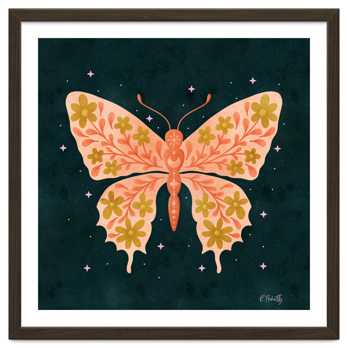Cosmic Floral Butterfly