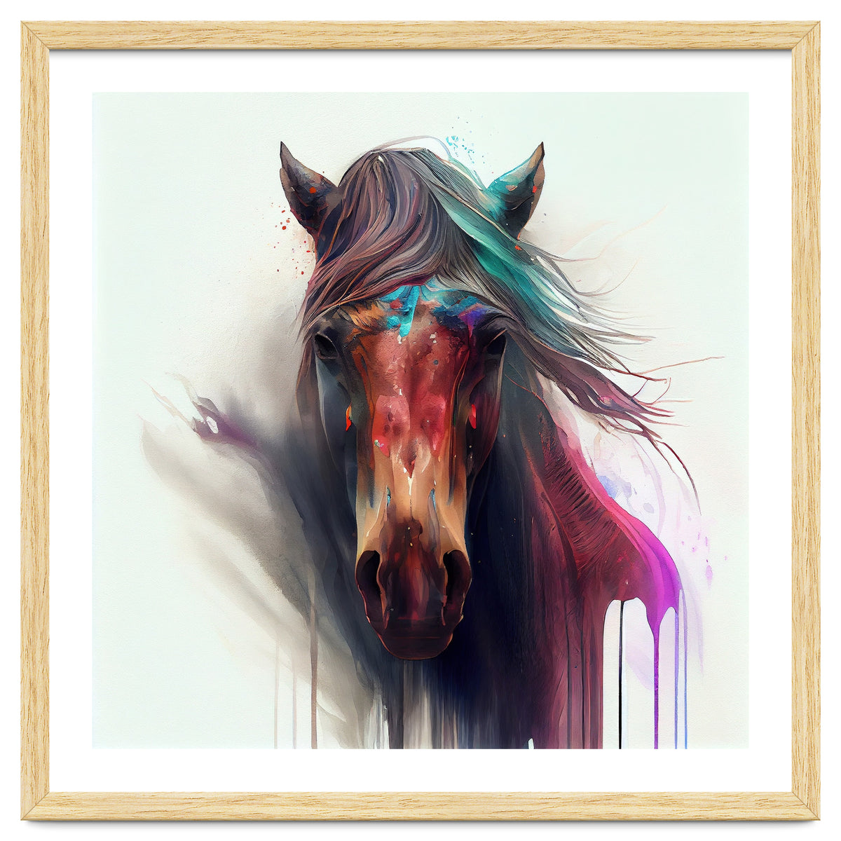Wild Horse Face Portrait