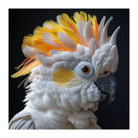 Close Up Of A Cockatoo Parrot With Yellow Crest (Print Only)