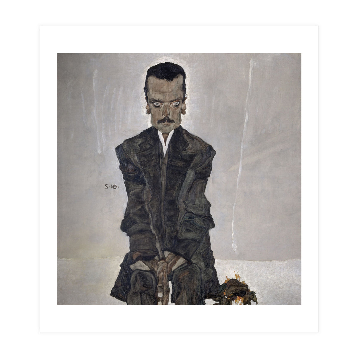 'Portrait of the Publisher Eduard Kosmack', 1910, Oil on canvas. EGON SCHIELE. (Print Only)