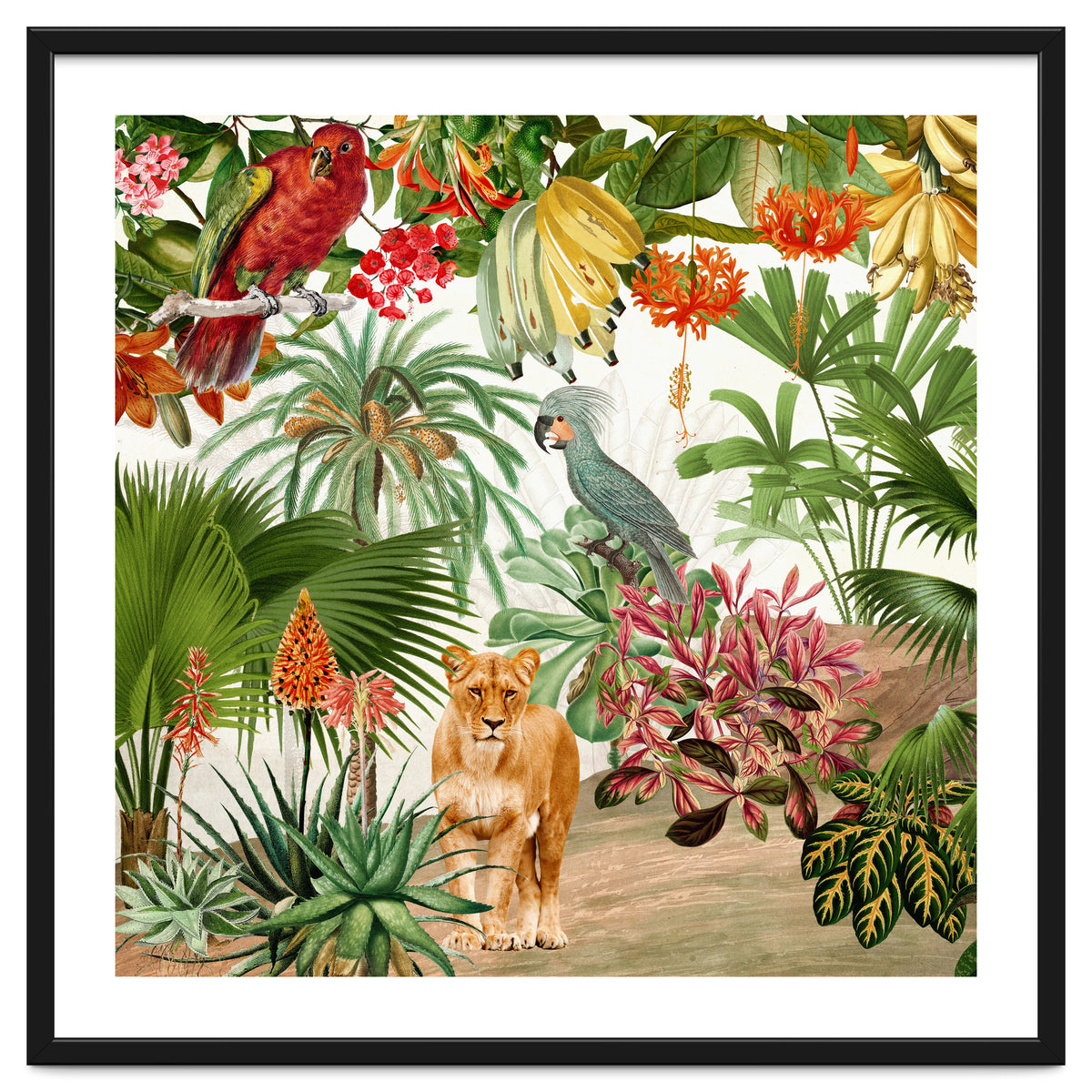 Vintage Tropical Jungle Paradise