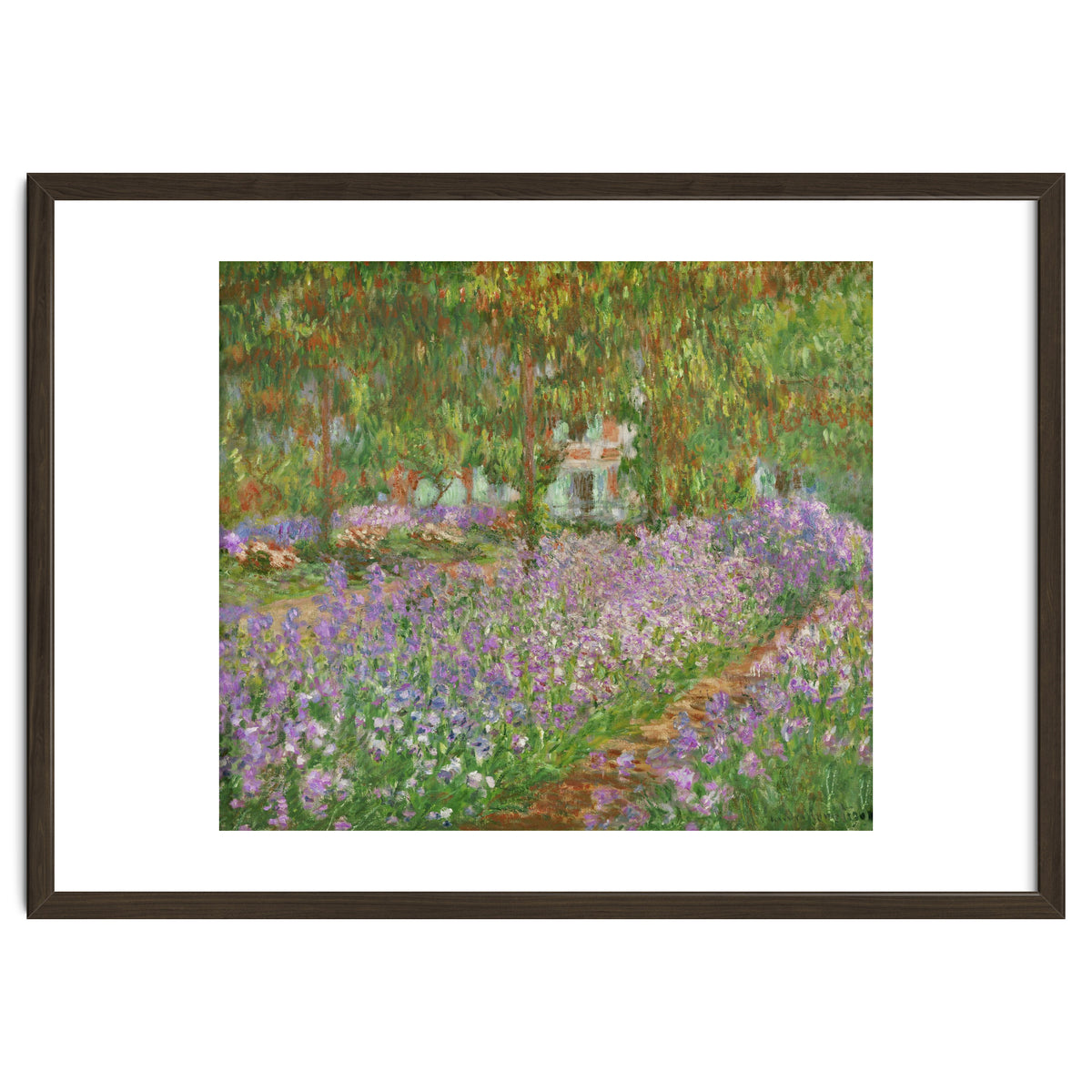 Le jardin a Giverny. Oil on canvas.