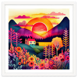 Folk Sunset Over Mountain Lake thumbnail