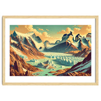 Vintage Argentina, Patagonia Glaciers Poster