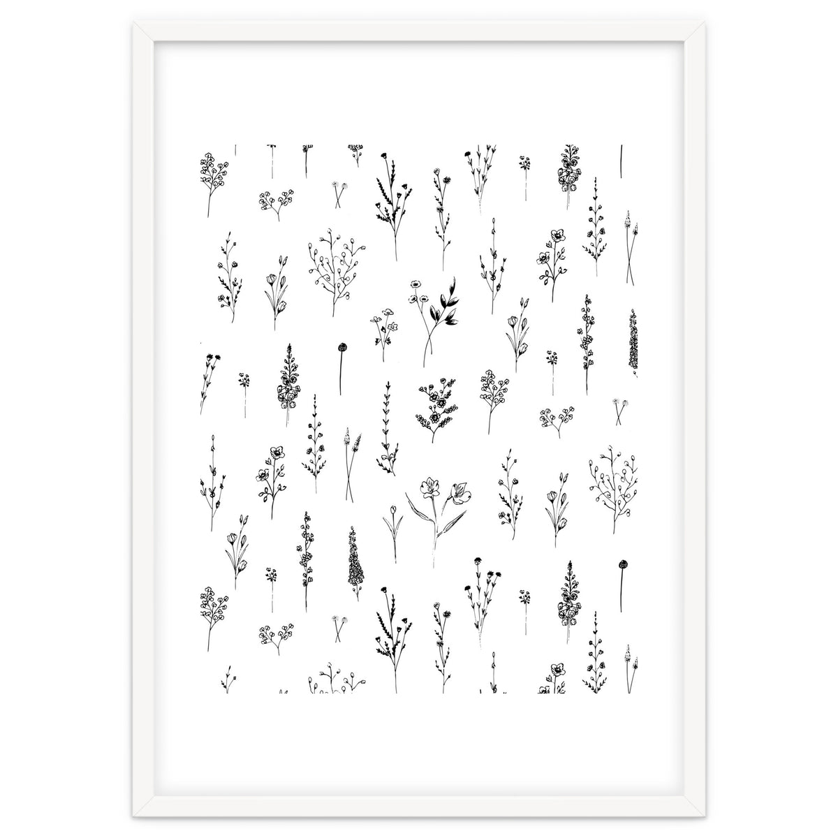 Wildflowers Minimalist Pattern