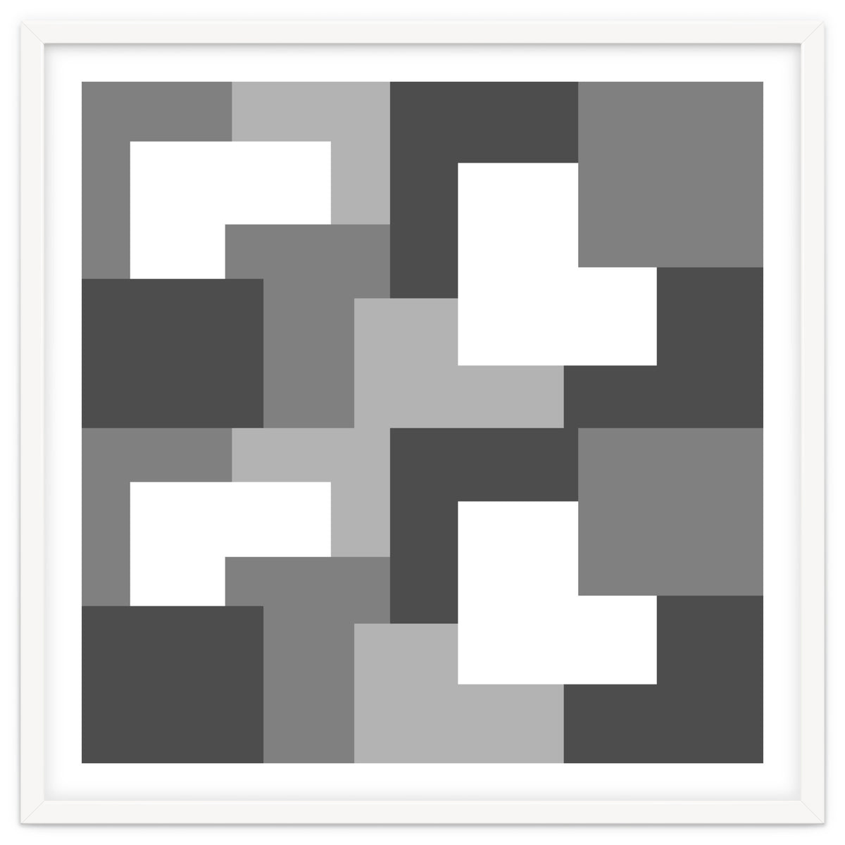 Grey Abstract Square Tiles