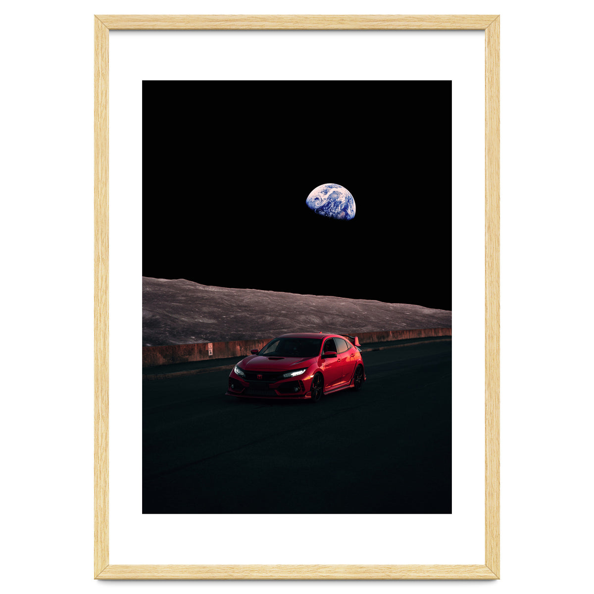 Driving Civic In The Moon
