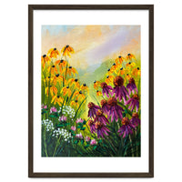 Impasto Wildflower Meadow Painting