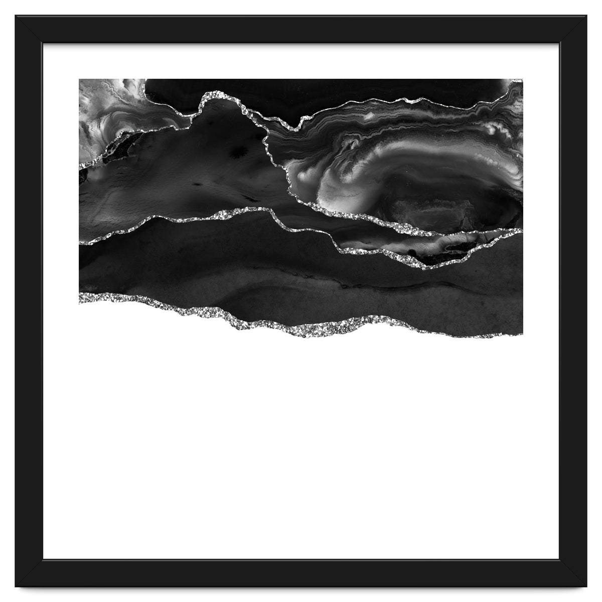 Black & Silver Agate Texture 05