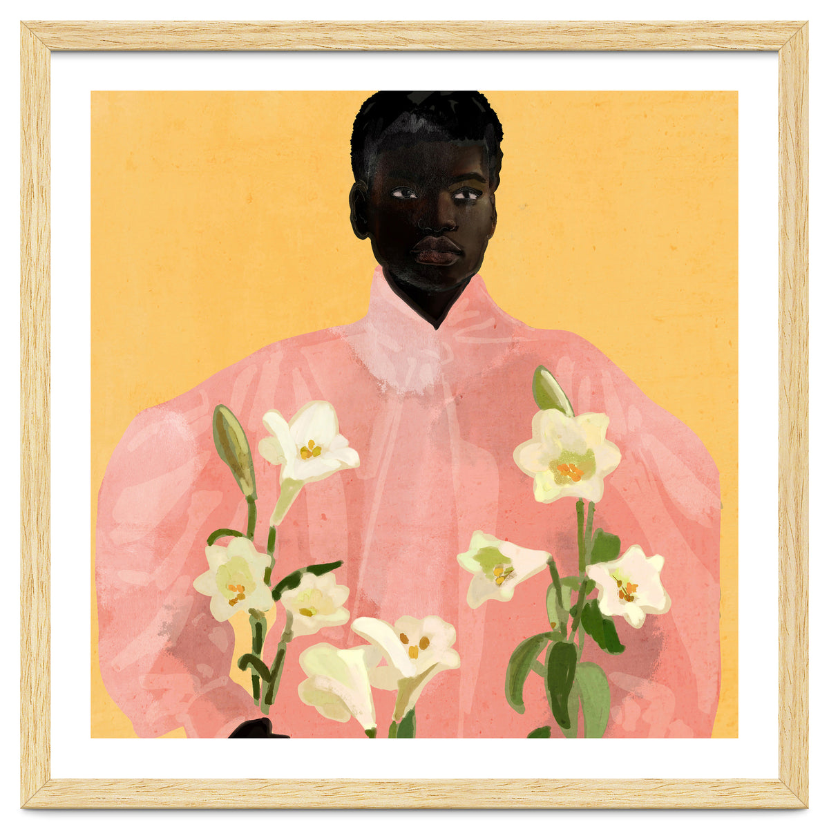 Girl Holding Flowers 2