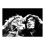 Robert Plant & Jimmy Page Black Illustration (Print Only) thumbnail