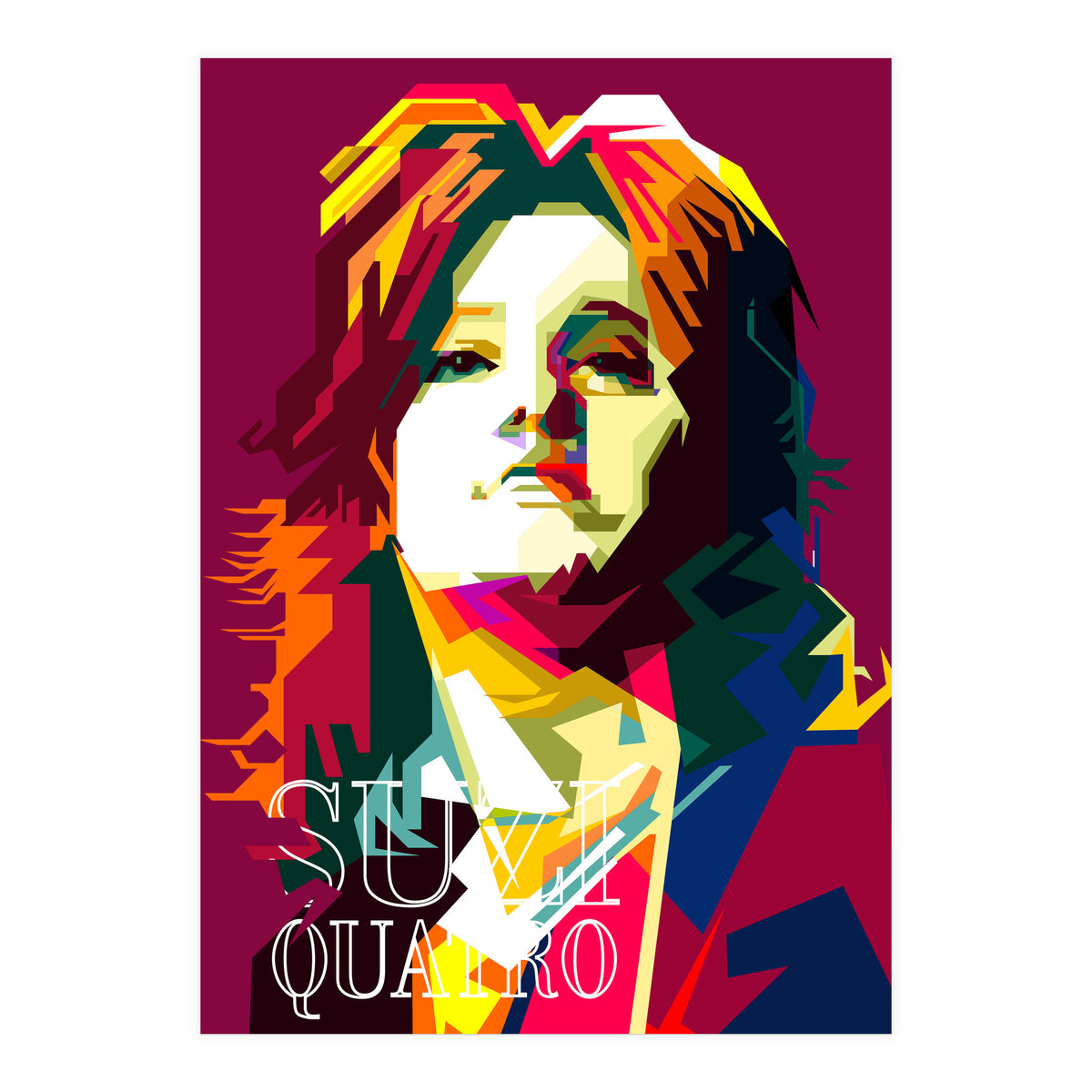 Suzi Quatro Blues Singer Pop Art WPAP (Print Only)