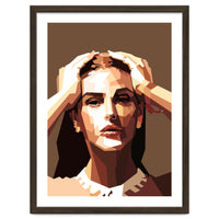 Monica Bellucci Actress Retro Art Illustration