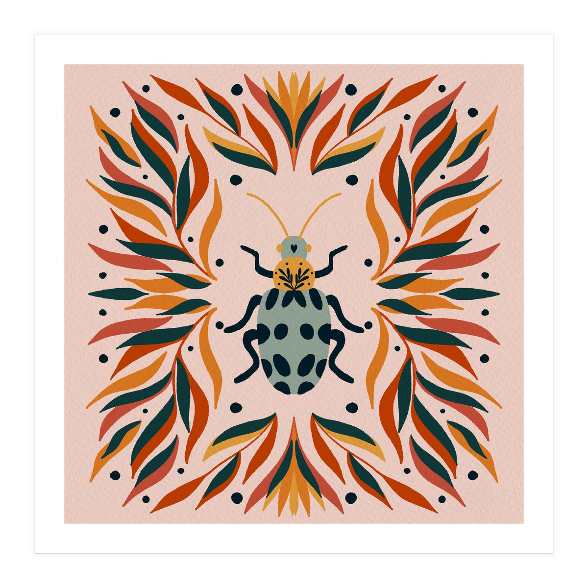 Bug And Leaves  (Print Only)