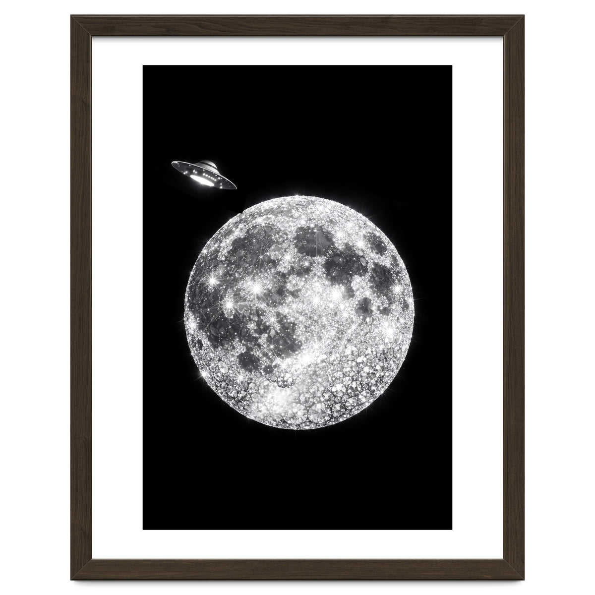 Diamond moon and UFO