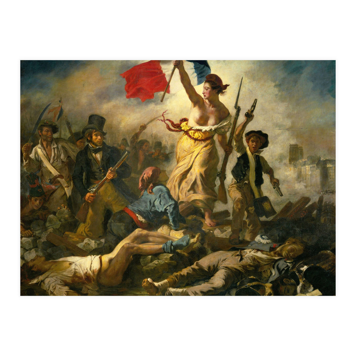 Eugène Delacroix / 'Liberty Leading the People', 1830, Oil on canvas, 260 x 325 cm. Eugne Delacroix. (Print Only)