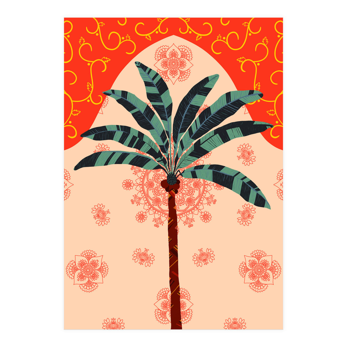Auspicious, Good Luck Positivity Optimism, Good Vibes Mindset Growth Festival, Palm India Celebration (Print Only)