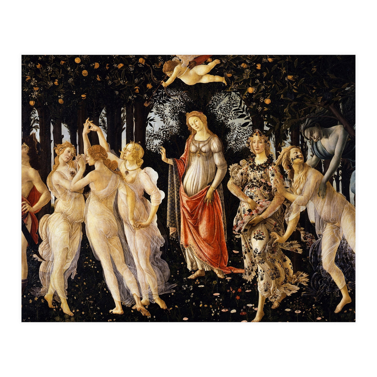 Sandro Botticelli – La Primavera (1482) | Classical Renaissance Masterpiece – Mythological Spring Scene (Print Only)