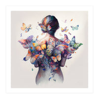 Watercolor Butterfly Embrace (Print Only)