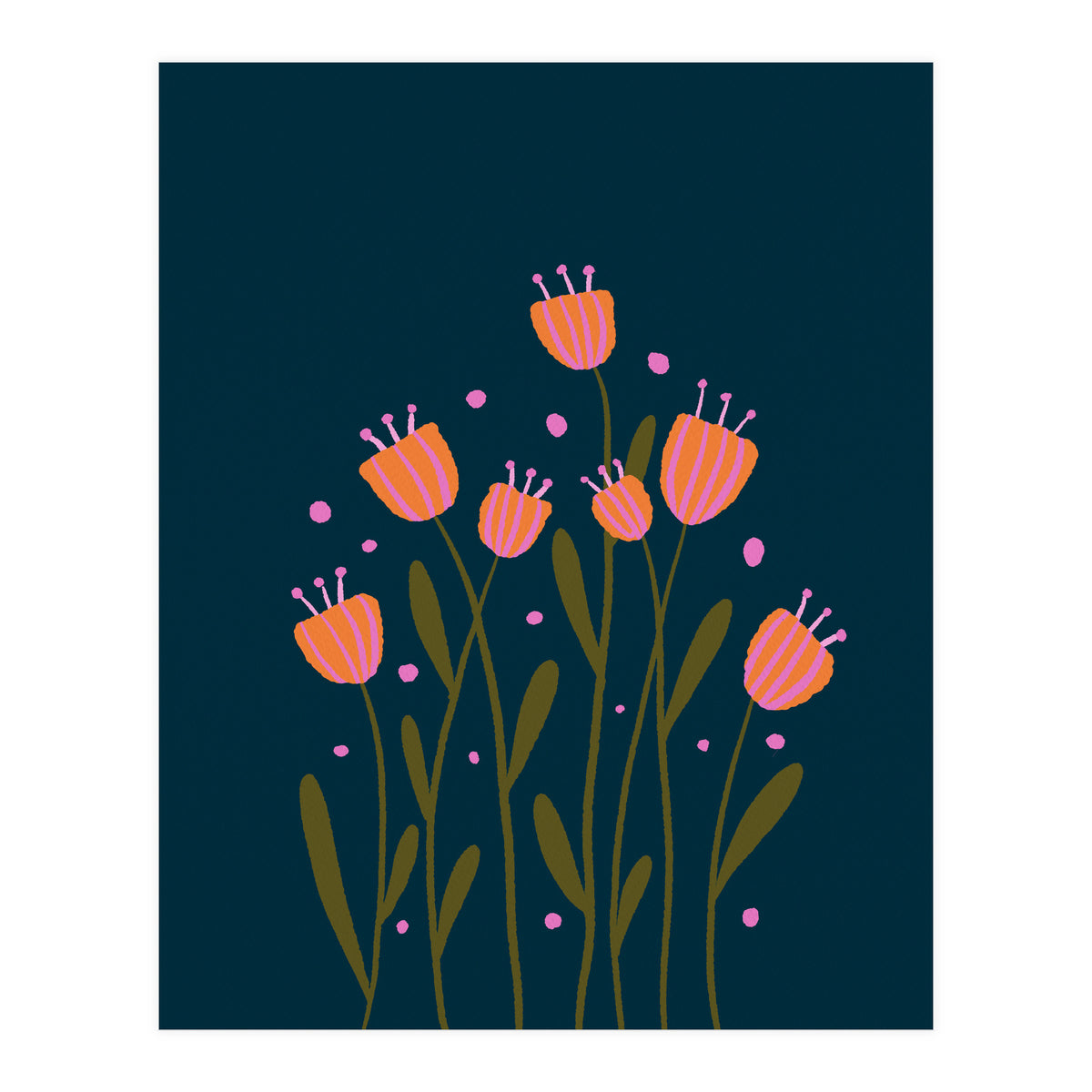 Whimsical Flowers  (Print Only)
