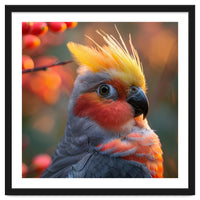 Close Up Portrait Of A Cockatiel Bird