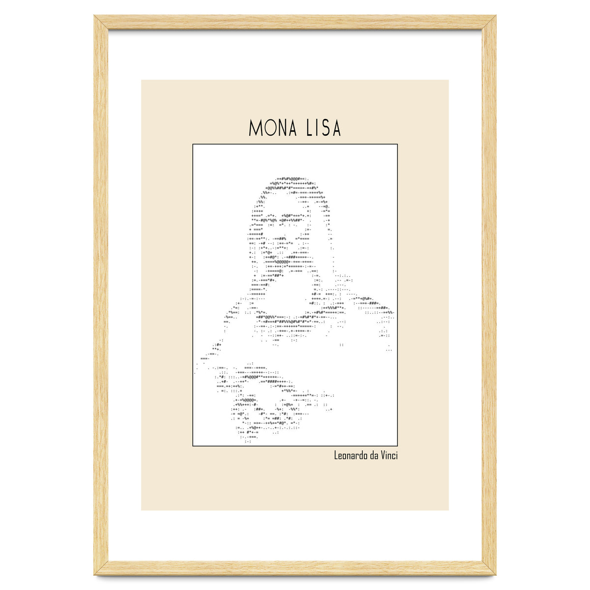 Mona Lisa – Leonardo Da Vinci Ascii Art