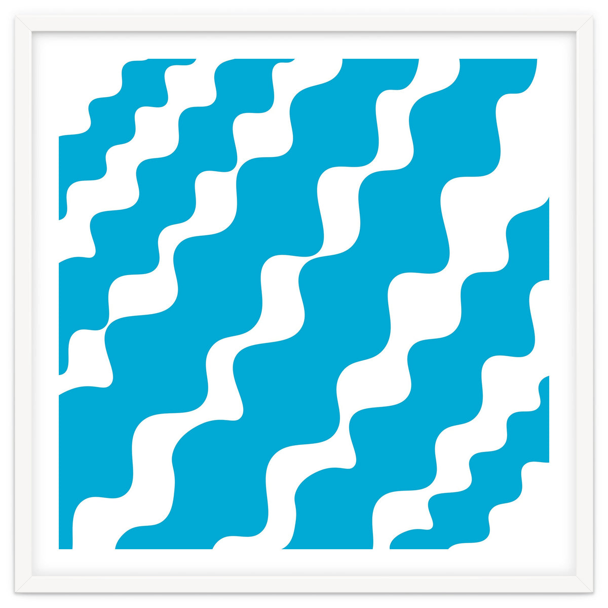 Slanting Blue Wavy Pattern