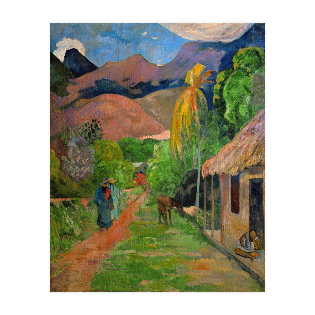 Path in Papeete, called rue du Tahiti. Oil on canvas (1891) 115.5 x 88.5 cm Cat. W 441. (Print Only)