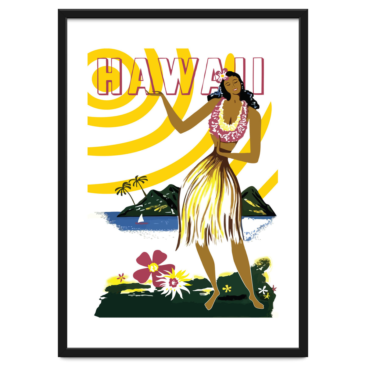 Hawaii, Hula Girl on the Coast