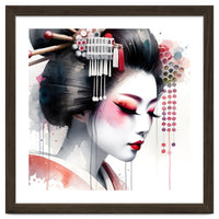 Crimson Kanzashi Modern Geisha