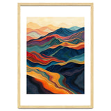 Abstract Mountain Landscape Art with Fluid Textures thumbnail