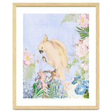 White Cockatoo In Flower Jungle thumbnail