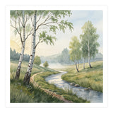 Morning Mist in the Birch Valley (Print Only) thumbnail
