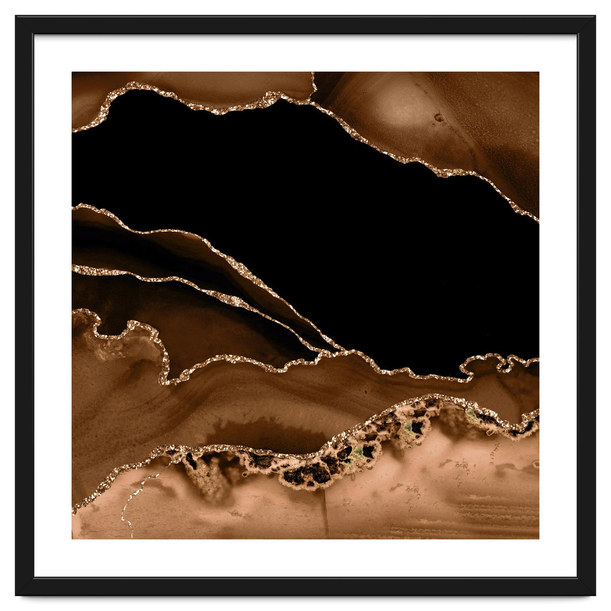 Brown & Gold Agate Texture 14