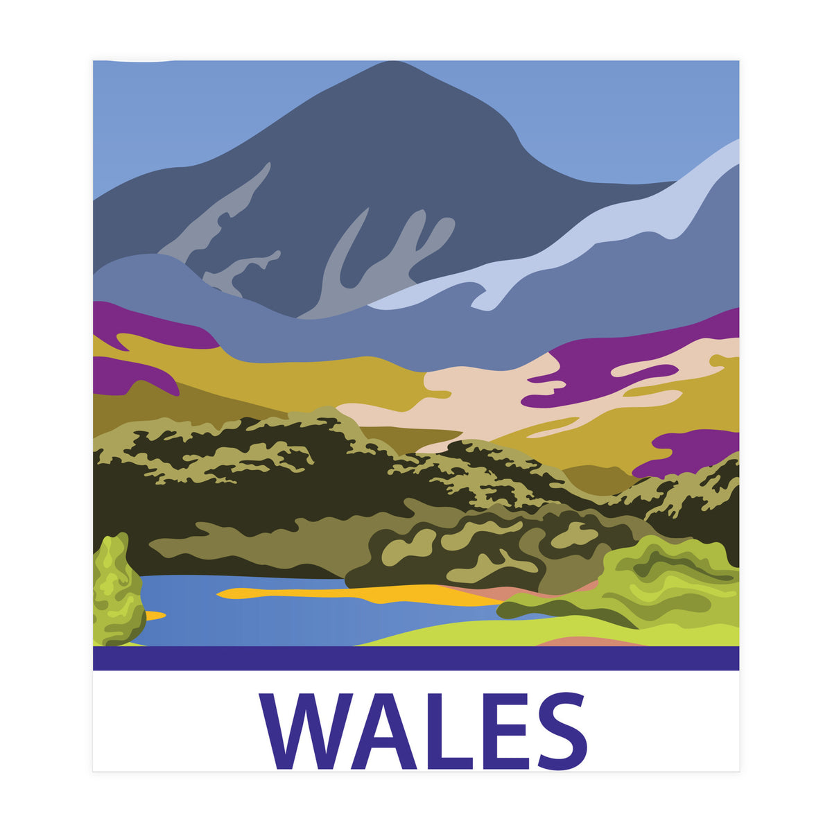 Wales Cader Idris And The Afon Mawddach (Print Only)