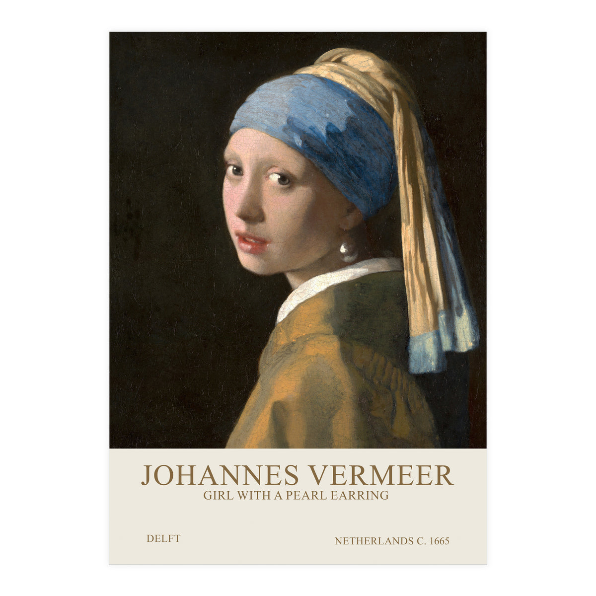 Johannes Vermer - Girl with a pearl earring (Print Only)