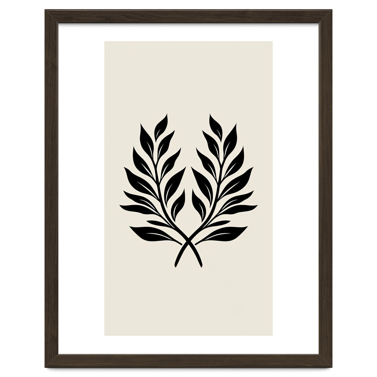 Minimalist Laurel Wreath: Botanical Line Art