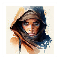 Watercolor Tuareg Woman #1 (Print Only)