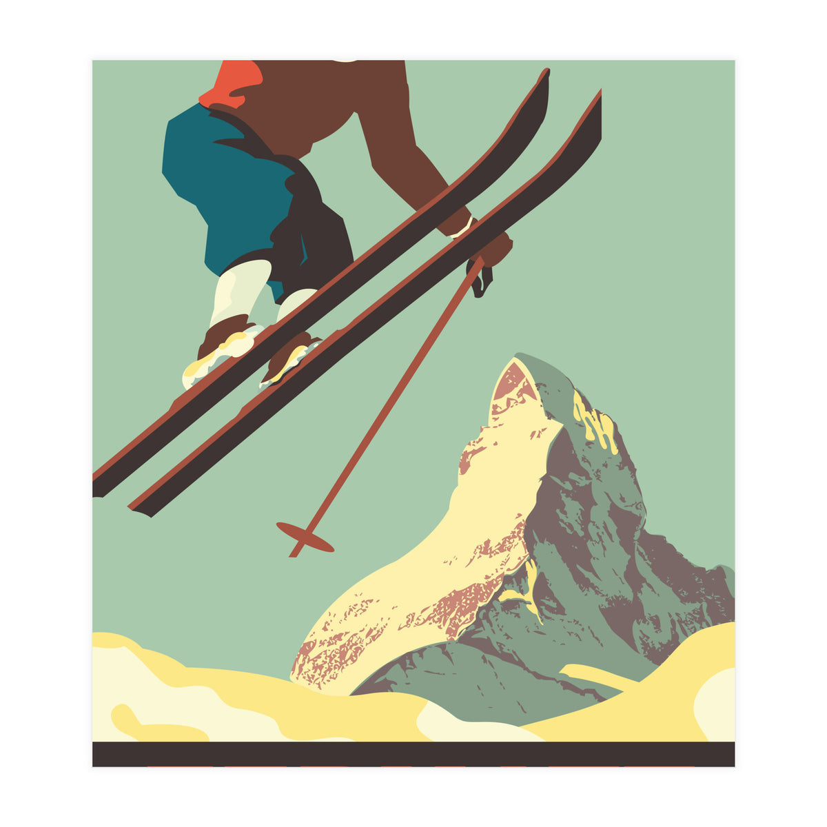 Ski Jump on Zermatt, Switzerland (Print Only)