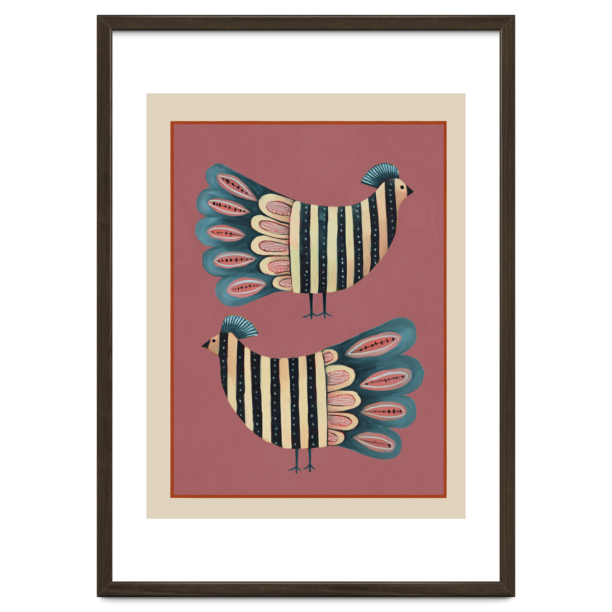 Striped Bird Pair I