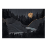 Abstract Landscape Midnight Moon (Print Only) thumbnail