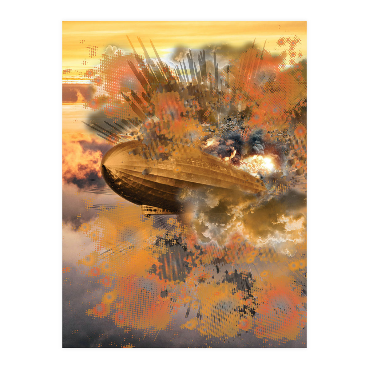 Zeppelin Balloon Explosion (Print Only)