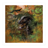 Dinosaur Jurassic T-Rex Collage (Print Only) thumbnail