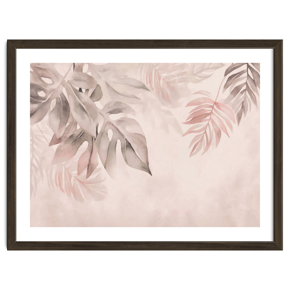 Gentle Leaf Tropical Whispers Watercolor Blush
