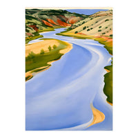 Georgia O’Keeffe – Chama River, Ghost Ranch (1937) | Serene Southwestern Landscape in Bold Modernist Forms (Print Only)