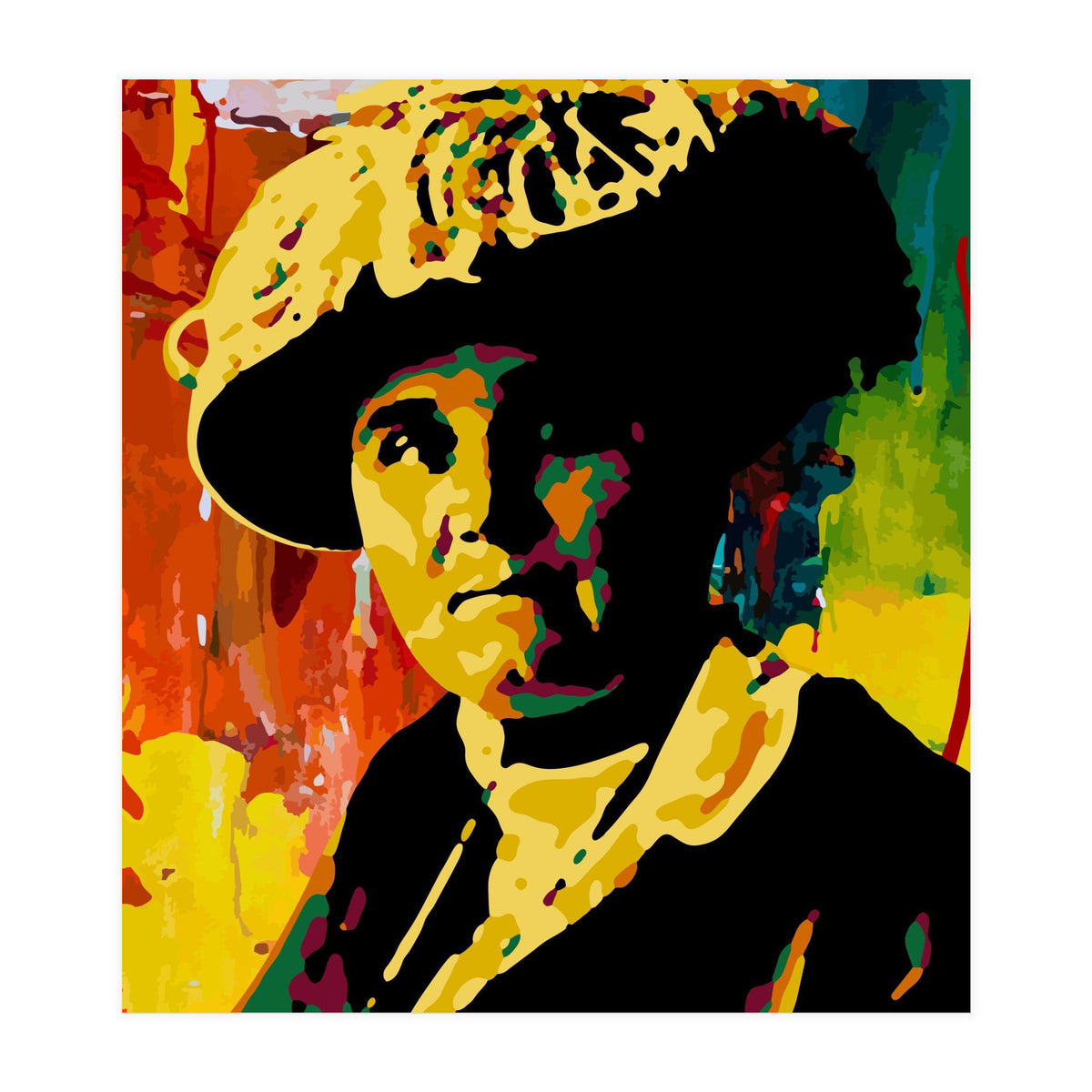 Jane Addams Colorful Abstract Art (Print Only)