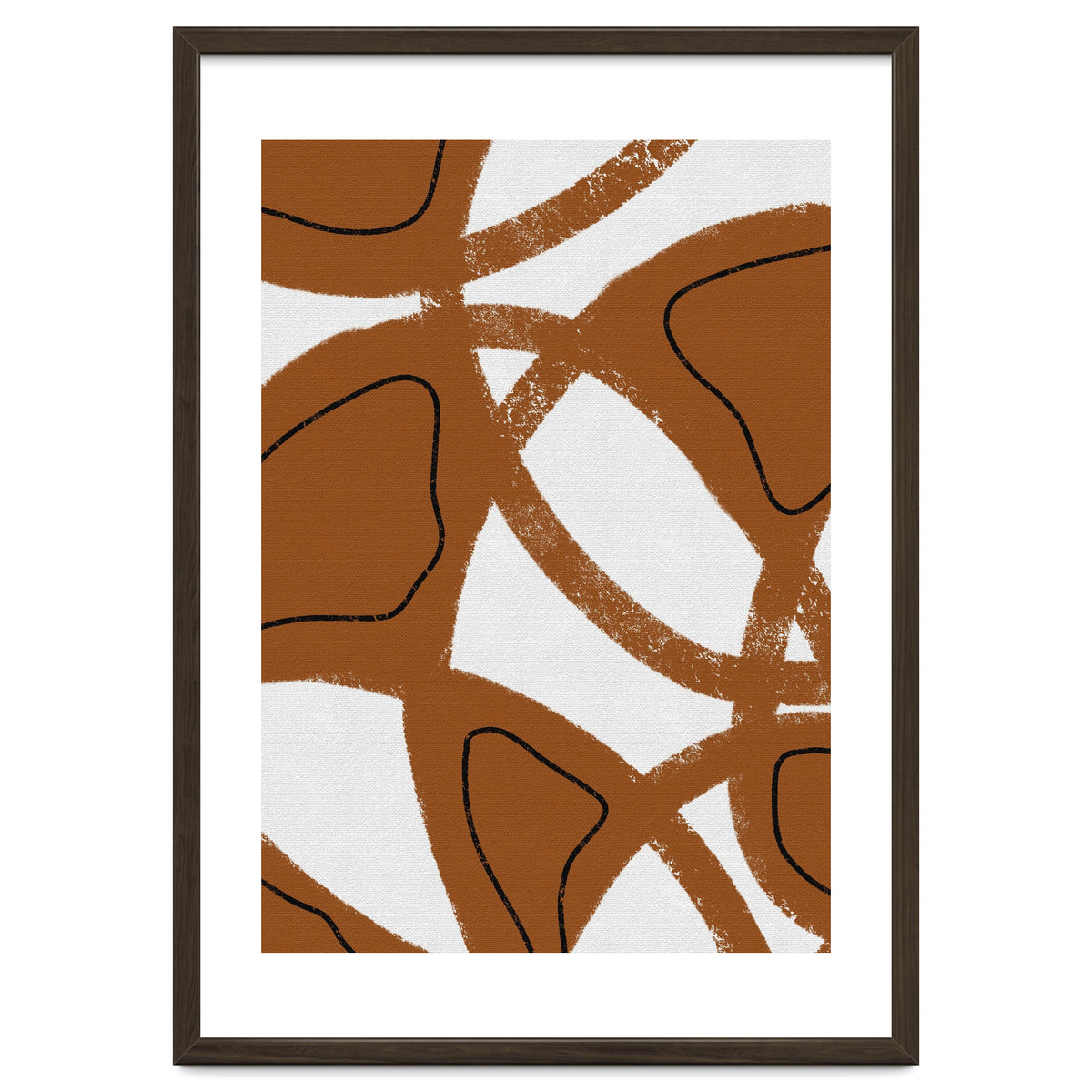 Abstract Brown and Black Lines